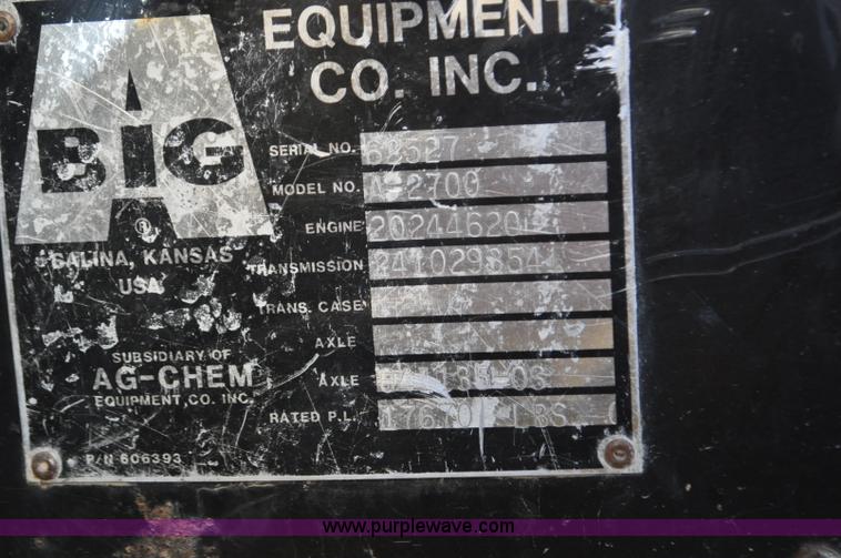 image for item F2277 Big A A2700 self-propelled sprayer