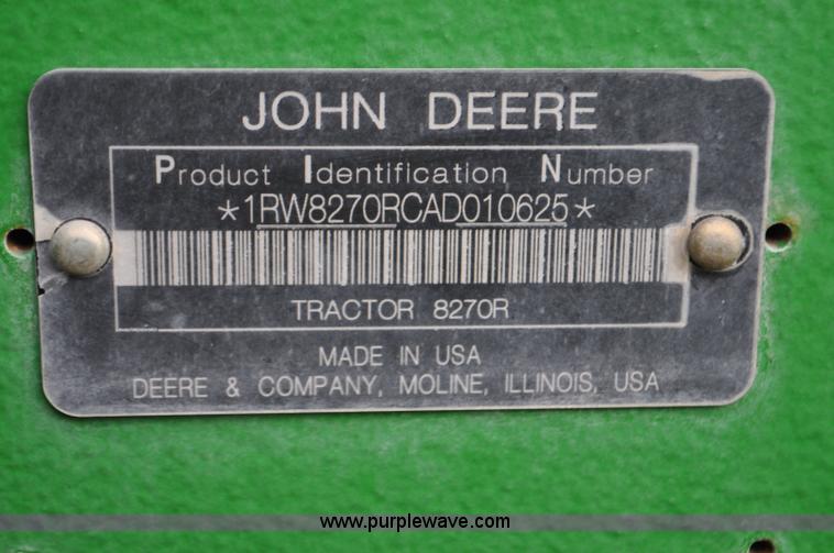 image for item F2288 2010 John Deere 8270R MFWD tractor