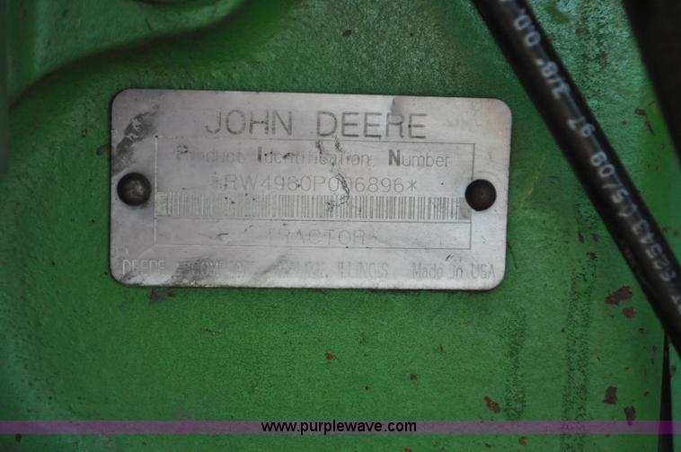 image for item F2293 1993 John Deere 4960 MFWD tractor