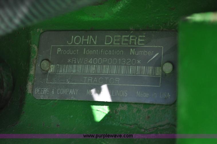 image for item F2300 1995 John Deere 8400 MFWD tractor