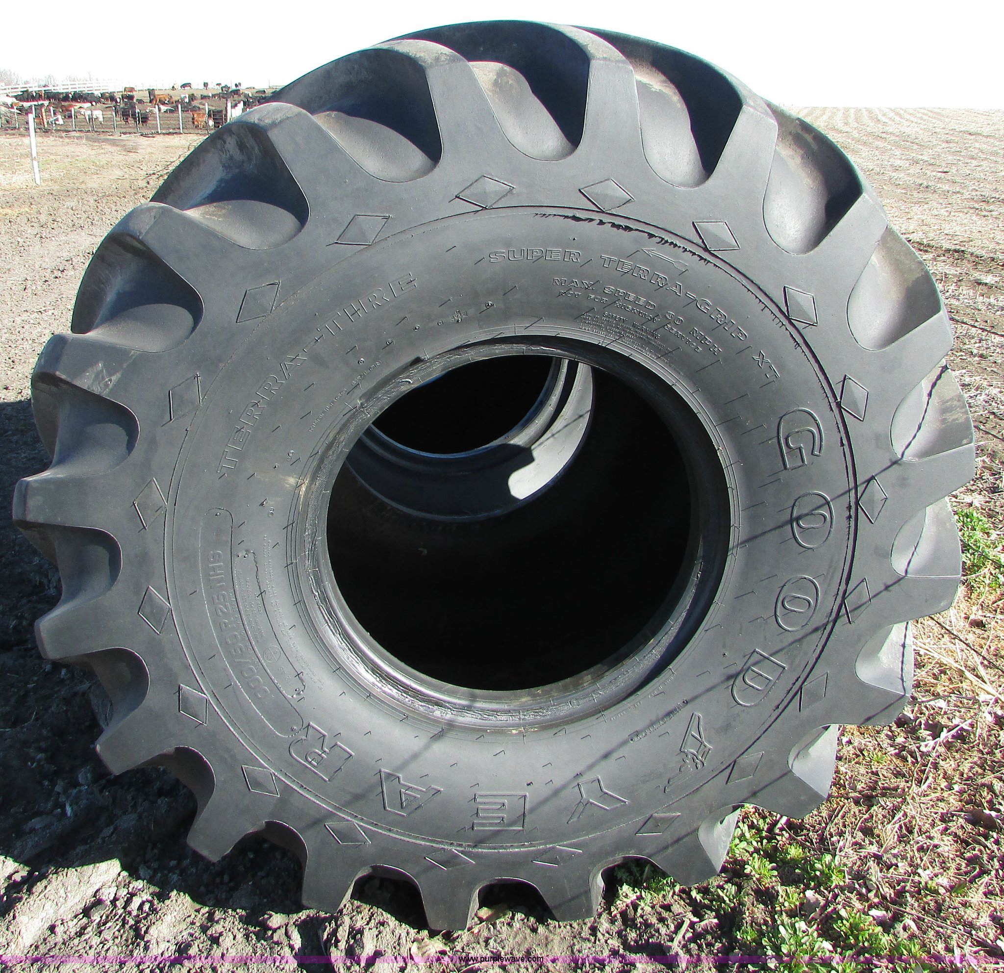 (2) Goodyear 1000/50R25 floatation tires in Madison, SD Item E5182