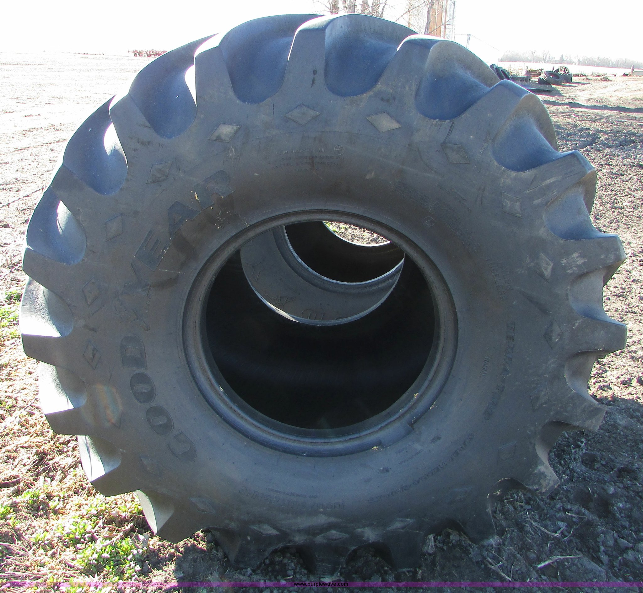 (2) Goodyear 1000/50R25 floatation tires in Madison, SD Item E5182