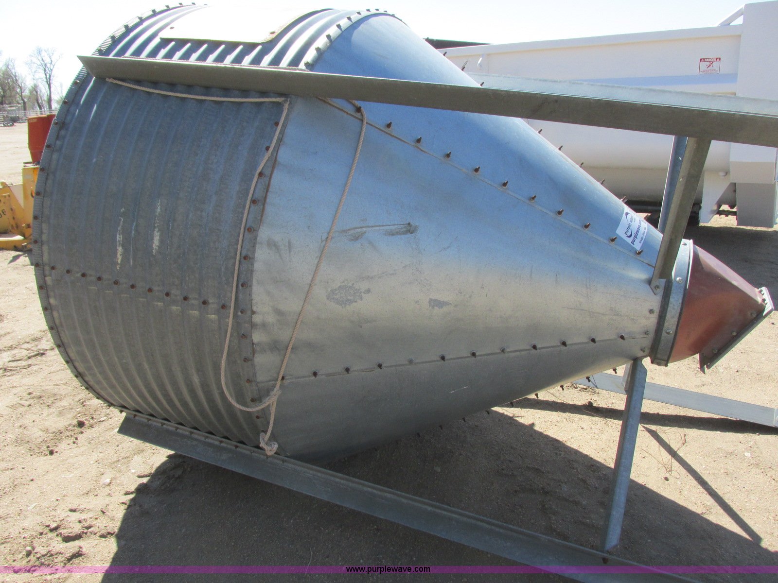 Chore Time cone bottom grain bin in Kinsley, KS Item H8681 sold