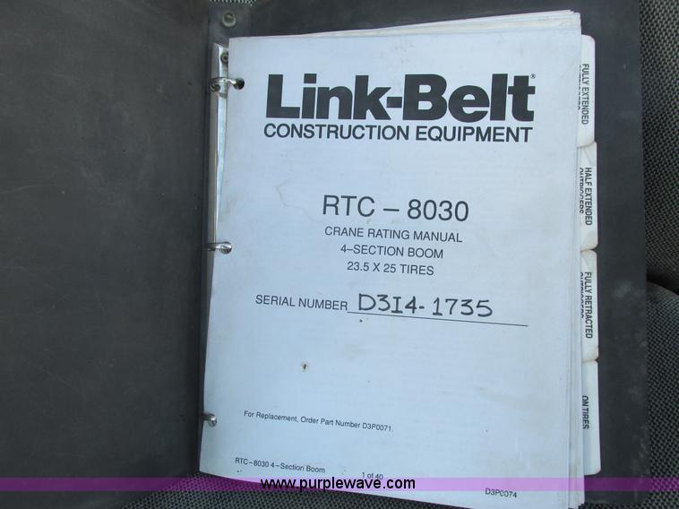 image for item A8771 Link Belt RTC-8030 crane