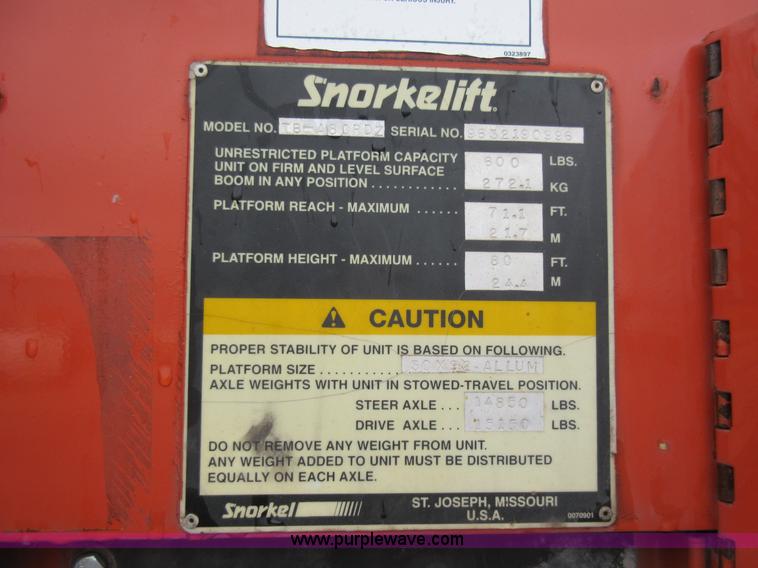 image for item AY9482 Snorkel TB 80 boom lift