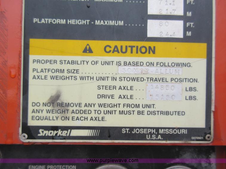 image for item AY9482 Snorkel TB 80 boom lift