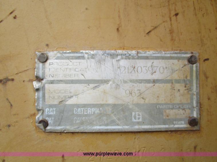image for item D2371 1991 Caterpillar 963 track loader