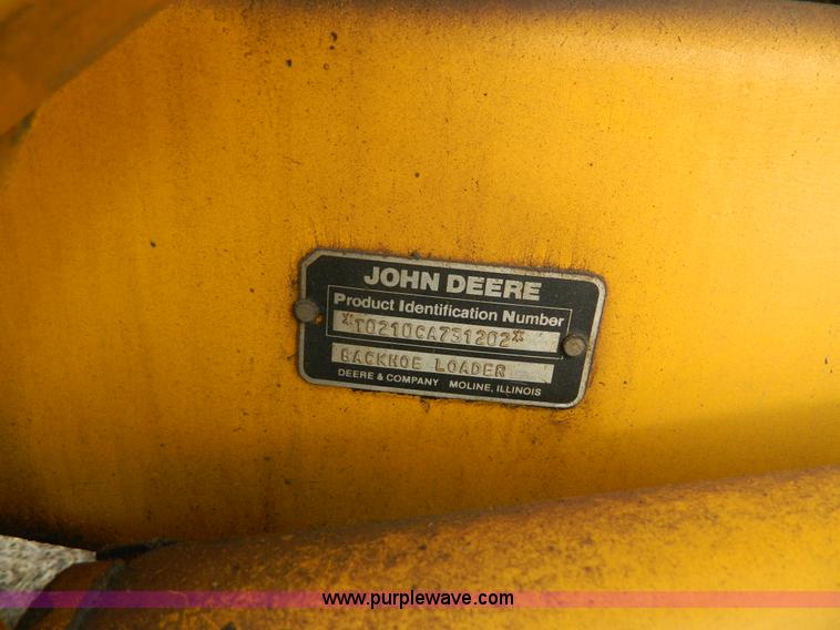 image for item D6116 1986 John Deere 210C backhoe
