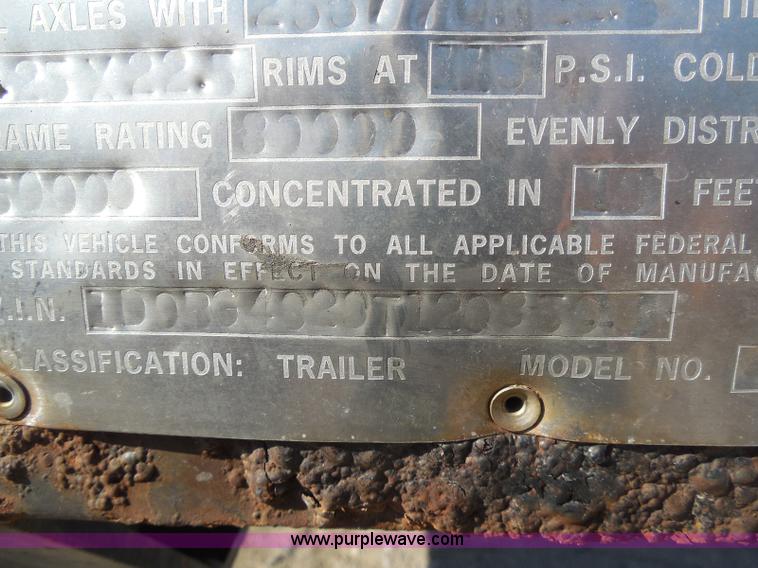 image for item E6313 1996 Doonan drop deck trailer