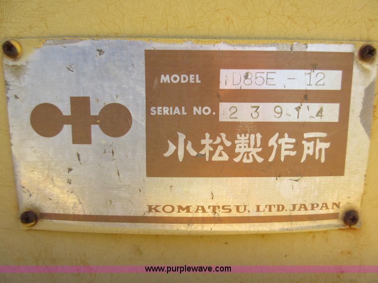 image for item F8403 1978 Komatsu D85A Series 12 dozer