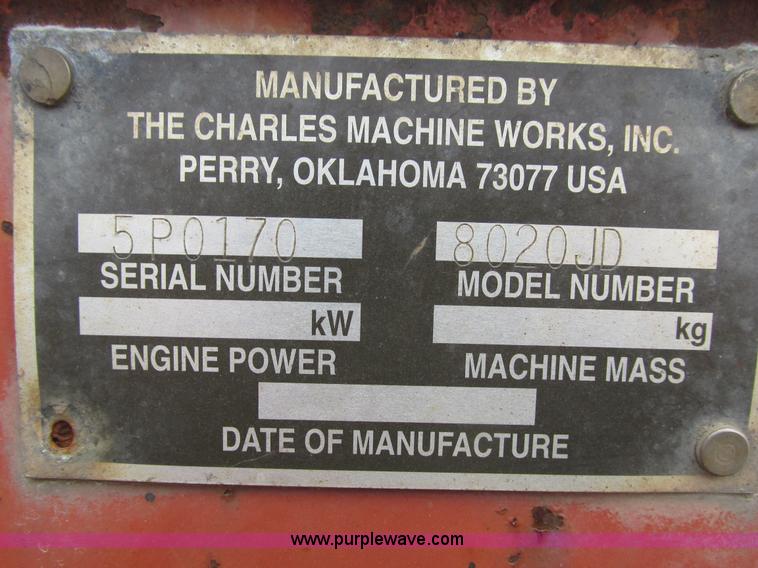 image for item I4026 Ditch Witch 8020JD vibratory plow