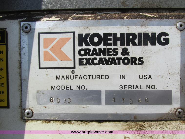 image for item I4034 Koehring 6633 excavator