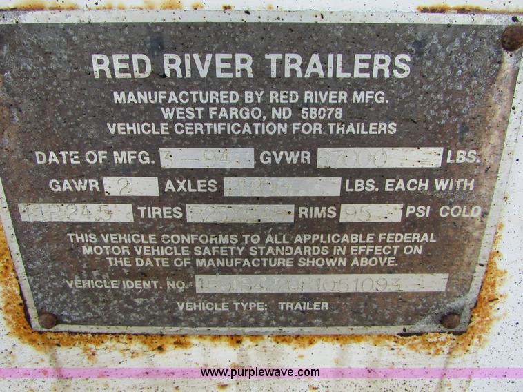 image for item I6559 1994 Red River LB237 live bottom trailer