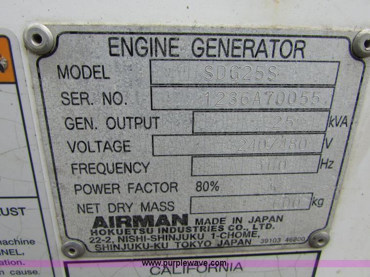 image for item I6566 2004 Air Man Power Pro generator