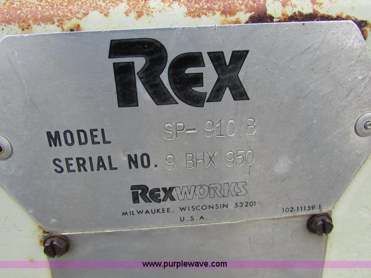 image for item I6568 Rex SP-910B single vibratory drum roller