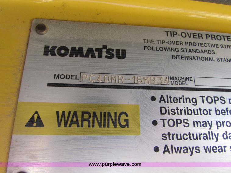 image for item I6573 Komatsu PC40MRX compact excavator