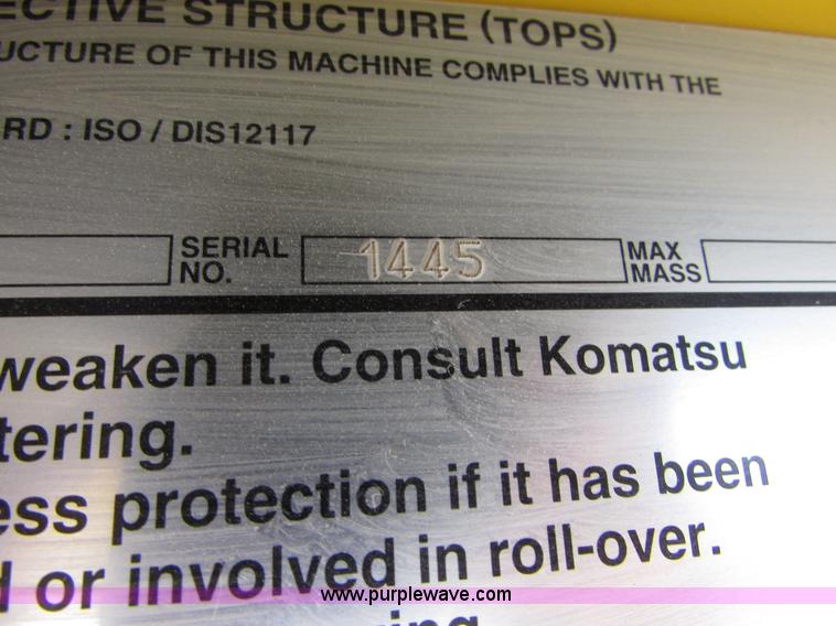 image for item I6573 Komatsu PC40MRX compact excavator