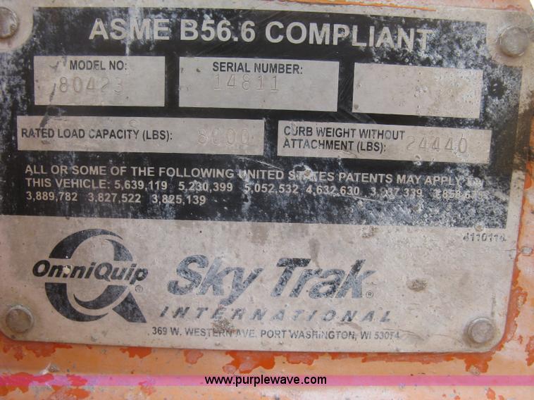 image for item K2963 2001 JLG 8042 Legacy Series telehandler