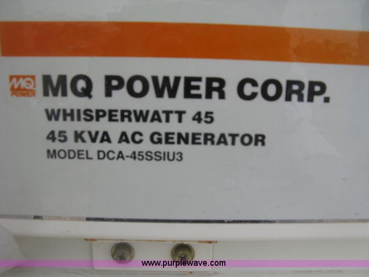 image for item K2965 2006 MQ Whisperwatt 45 generator