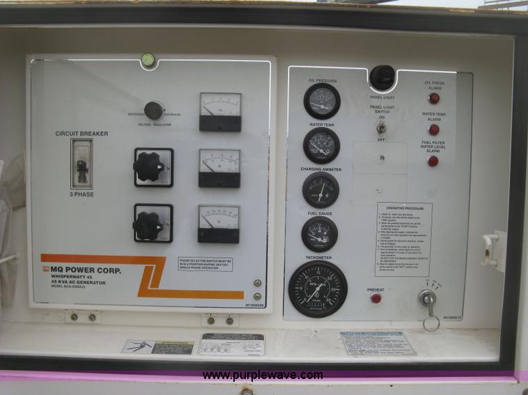 image for item K2966 2006 MQ Whisperwatt 45 generator