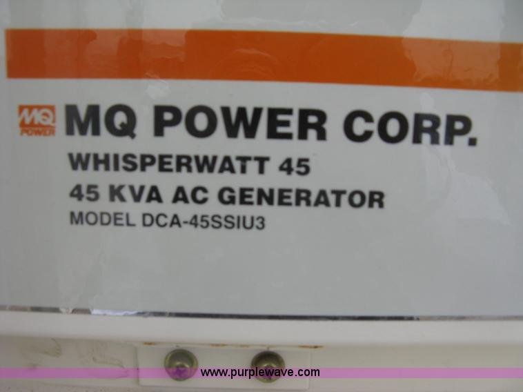 image for item K2966 2006 MQ Whisperwatt 45 generator