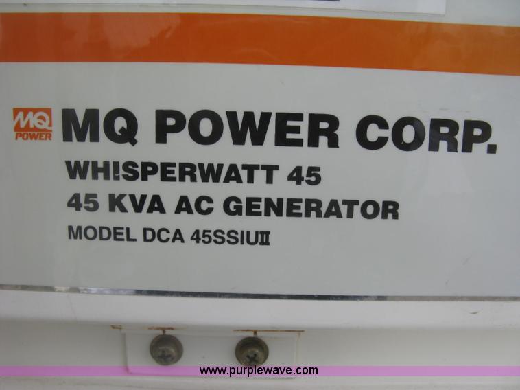 image for item K2967 2003 MQ Whisperwatt 45 generator