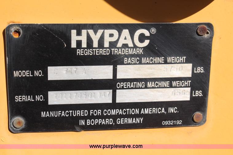 image for item K8984 Hypac C747A vibratory roller
