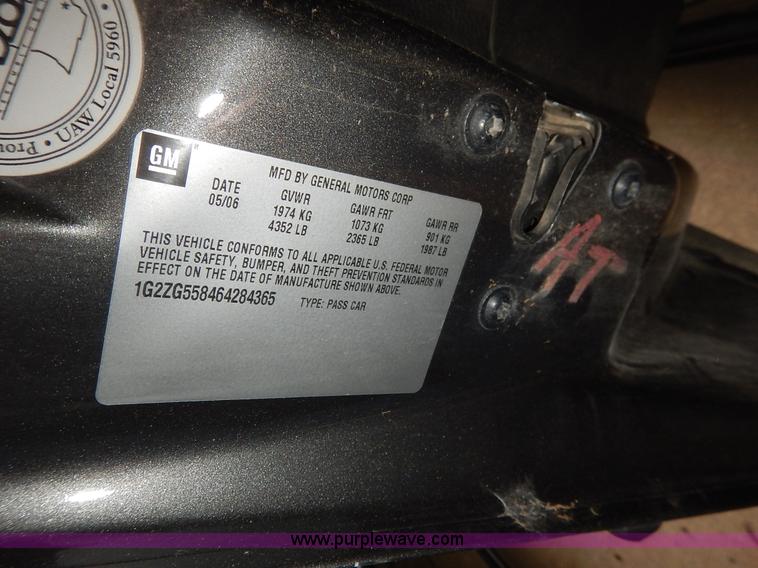 image for item K8879 2006 Pontiac G6