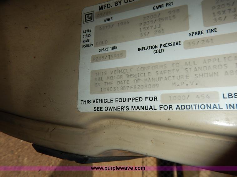 image for item K8893 1985 Chevrolet Blazer SUV