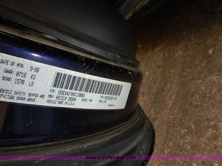 image for item K8894 1999 Dodge Neon