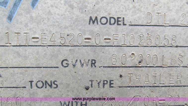 image for item I3072 1985 Transcraft DTL22-45 drop deck trailer