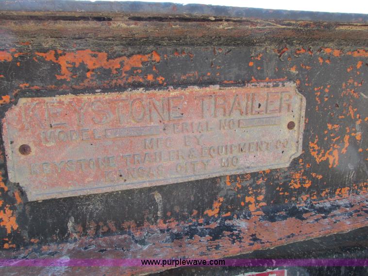 image for item K2074 1961 Keystone TRR39 lowboy trailer