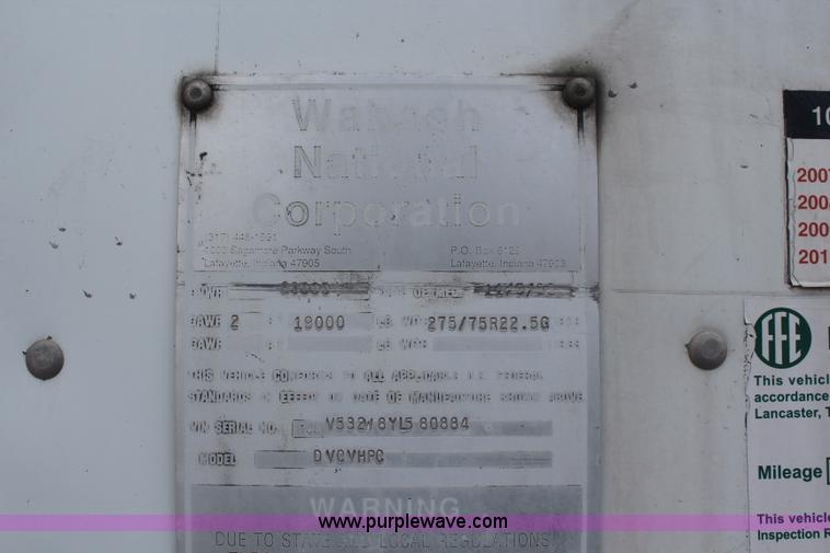 image for item K6830 2000 Wabash dry van trailer