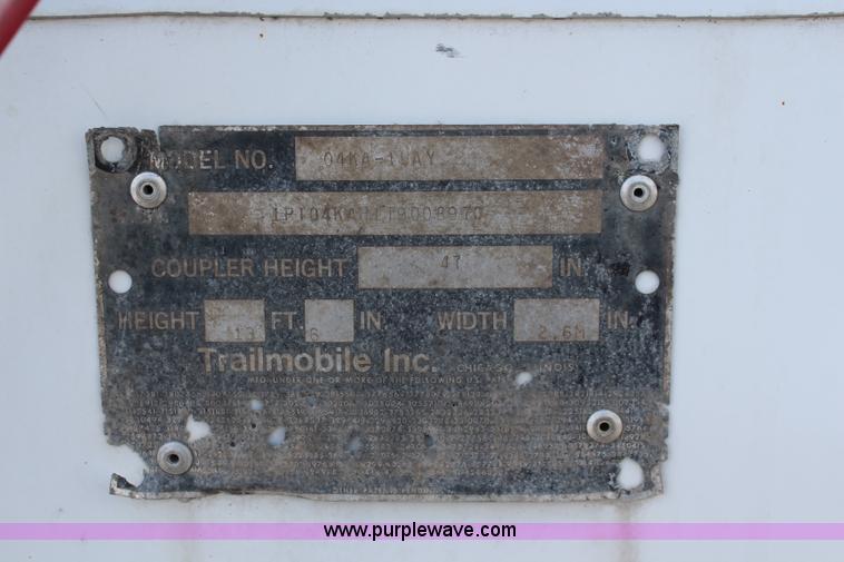 image for item K6834 1996 Trailmobile dry van trailer