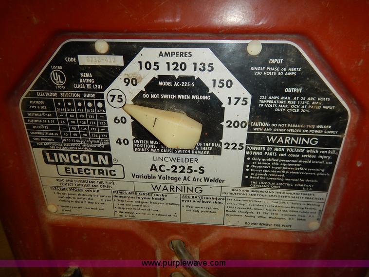 image for item BC9509 Lincoln AC-225-8 Linc welder
