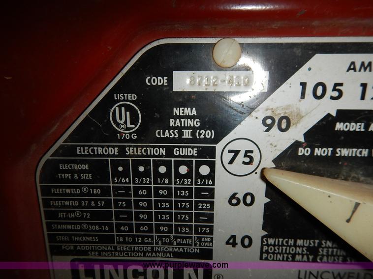 image for item BC9509 Lincoln AC-225-8 Linc welder
