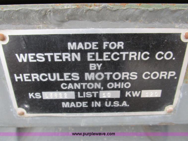 image for item D2377 Western Electric generator