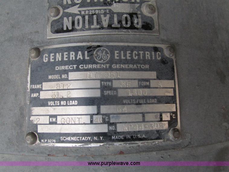 image for item D2377 Western Electric generator