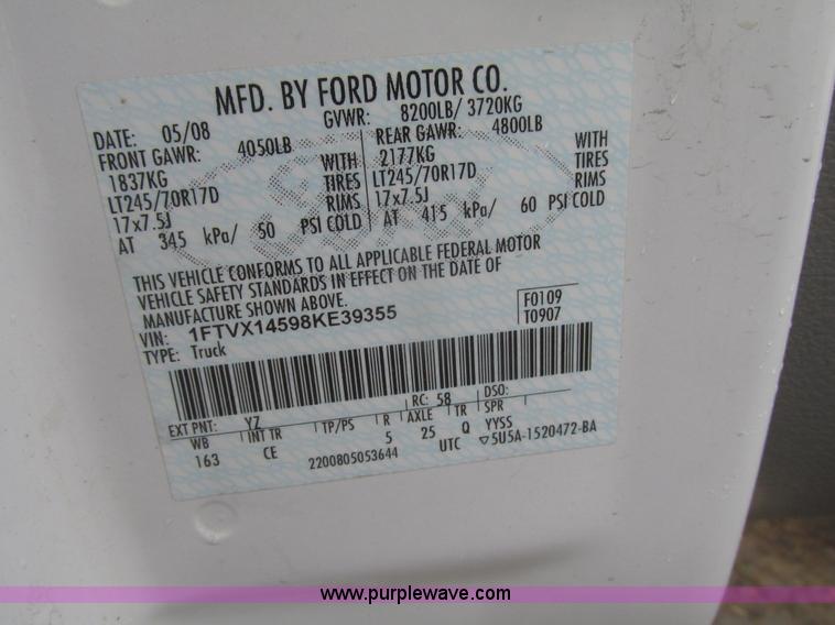 image for item H4703 2008 Ford F150 XL SuperCab pickup truck