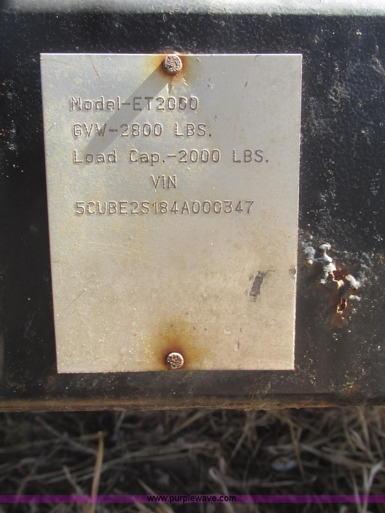 image for item H4708 2004 Bil-jax ET-2000 deck level ground loading trailer