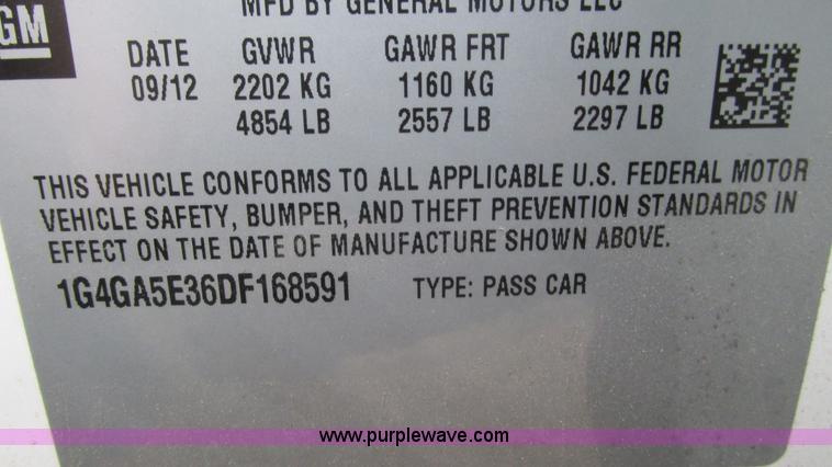 image for item I3071 2013 Buick LaCrosse