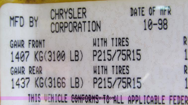 image for item I3077 1999 Dodge Dakota Sport pickup truck