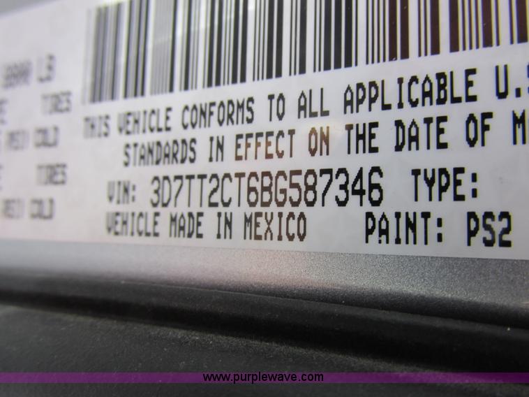 image for item K2052 2011 Dodge Ram 2500 Crew Cab pickup truck