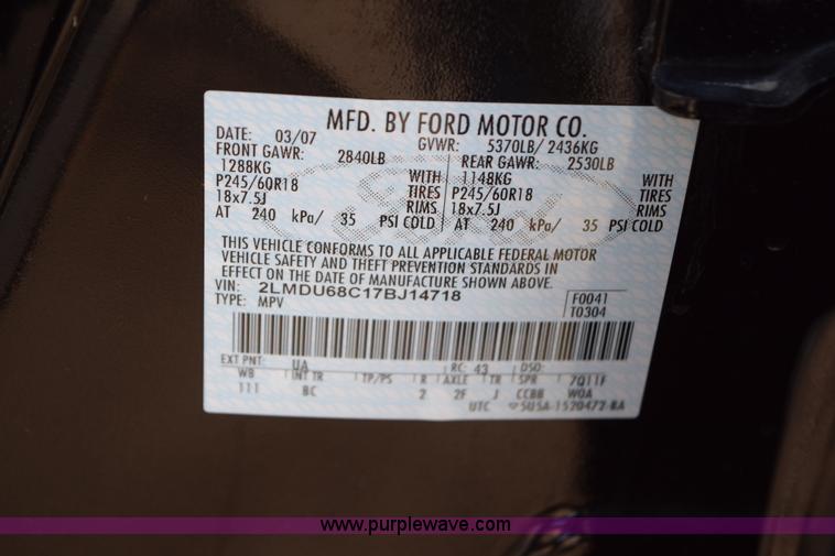 image for item K2304 2007 Lincoln MKX