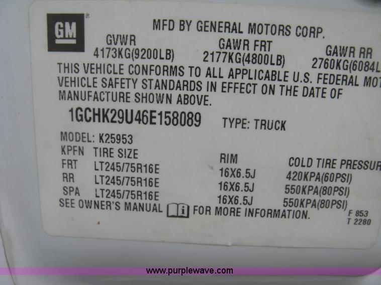 image for item K2990 2006 Chevrolet Silverado 2500 HD Ext. Cab pickup tuck