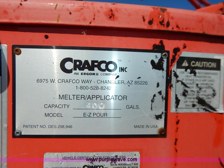 image for item K7322 2003 Crafco EZ Pour 400D asphalt melter/applicator