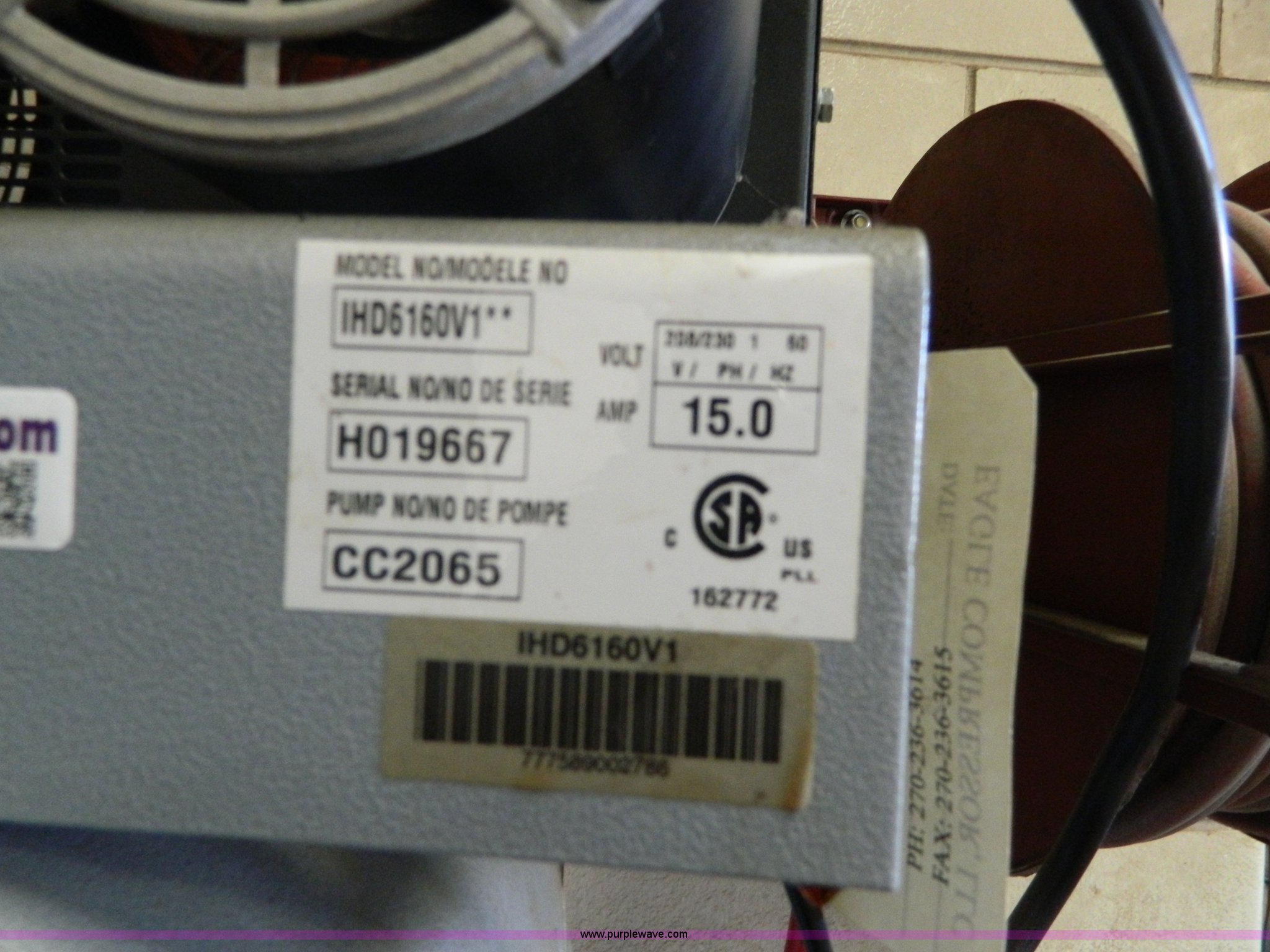 Iron Horse IHD6160V1 air compressor in Great Bend, KS Item BH9745