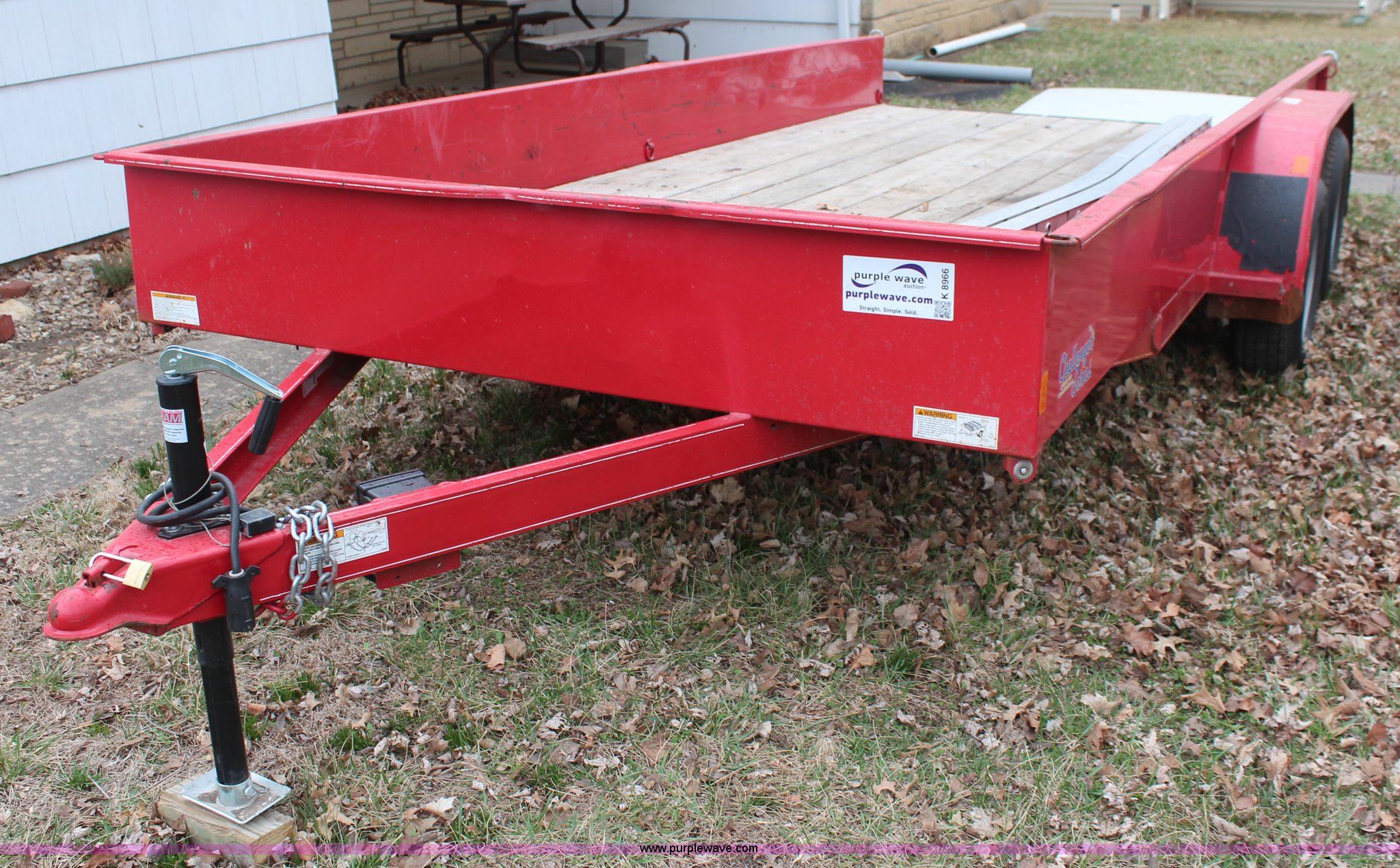 2012 Red Oak trailer in Baldwin City, KS Item K8966 sold Purple Wave