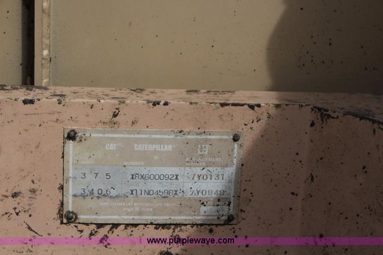 image for item K7100 1993 Caterpillar 375 excavator
