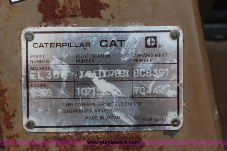 image for item K7138 1989 Caterpillar EL300 excavator